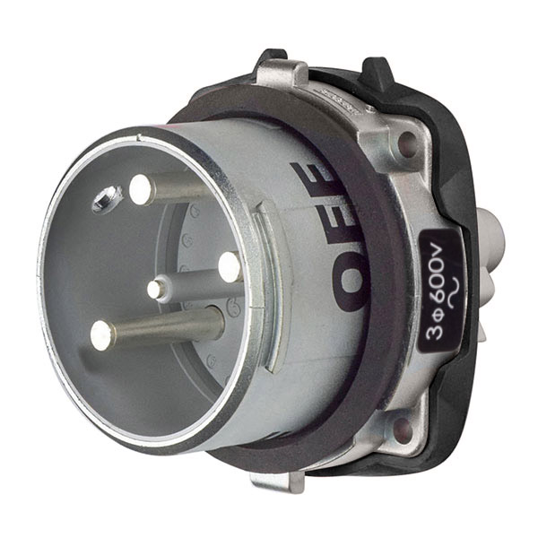 36-68183-C-K14-HAZ - DS100C INLET METAL SIZE 4 TYPE 4X 3P+G 100A 600 VAC 60 Hz NO AUX